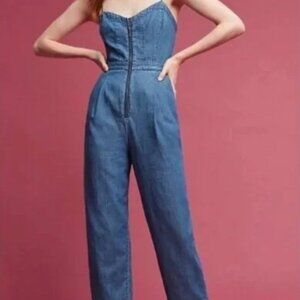Anthropologie Pilcro & the Letterpress Zipper Front Jumpsuit